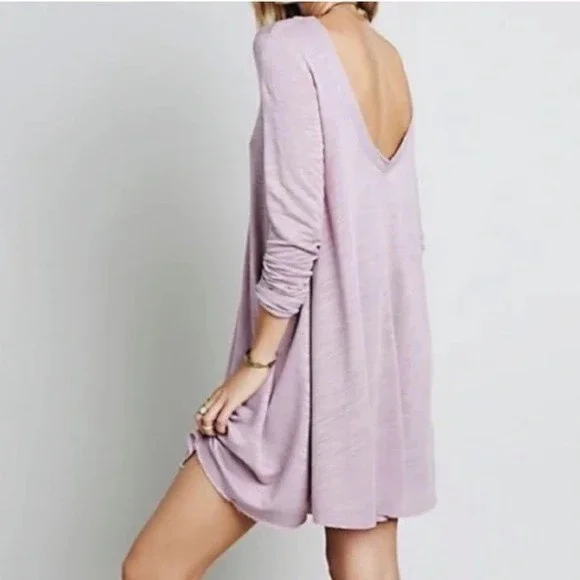 FREE PEOPLE BEACH- Long Sleeve Swing Dress